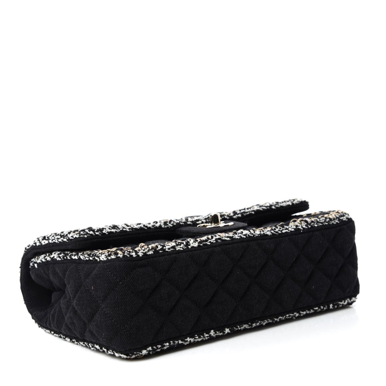 Chanel Denim Braided Medium Flap Bag Black 4 of 10