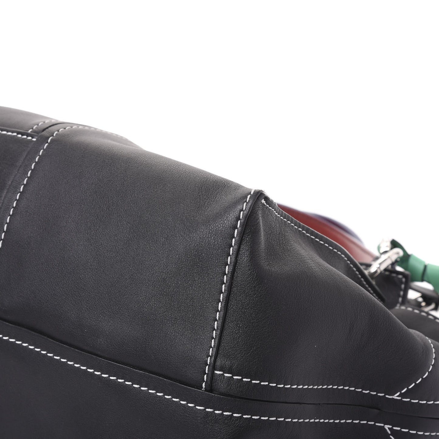 Calfskin Curl Satchel Black