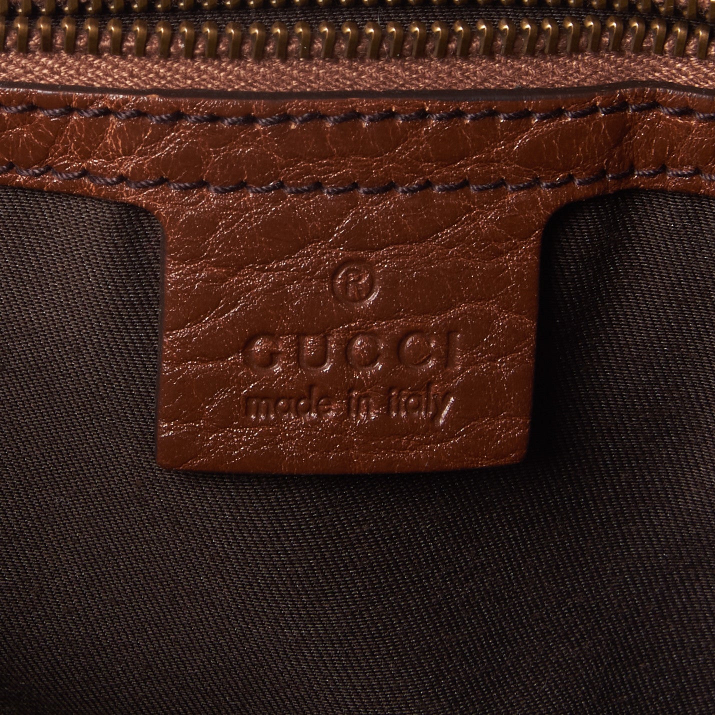 Gucci Monogram Medium Jockey Tote Dark Brown 9 of 11