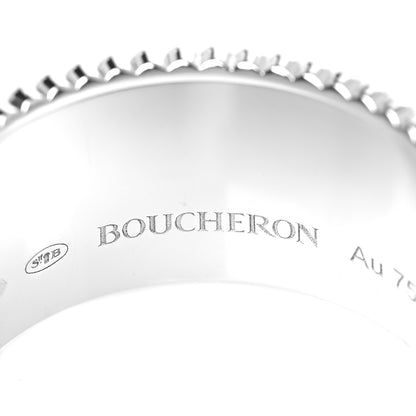 Boucheron 18K White Gold Diamond PVD Large Quatre Classique Ring 63 10.5 4 of 6
