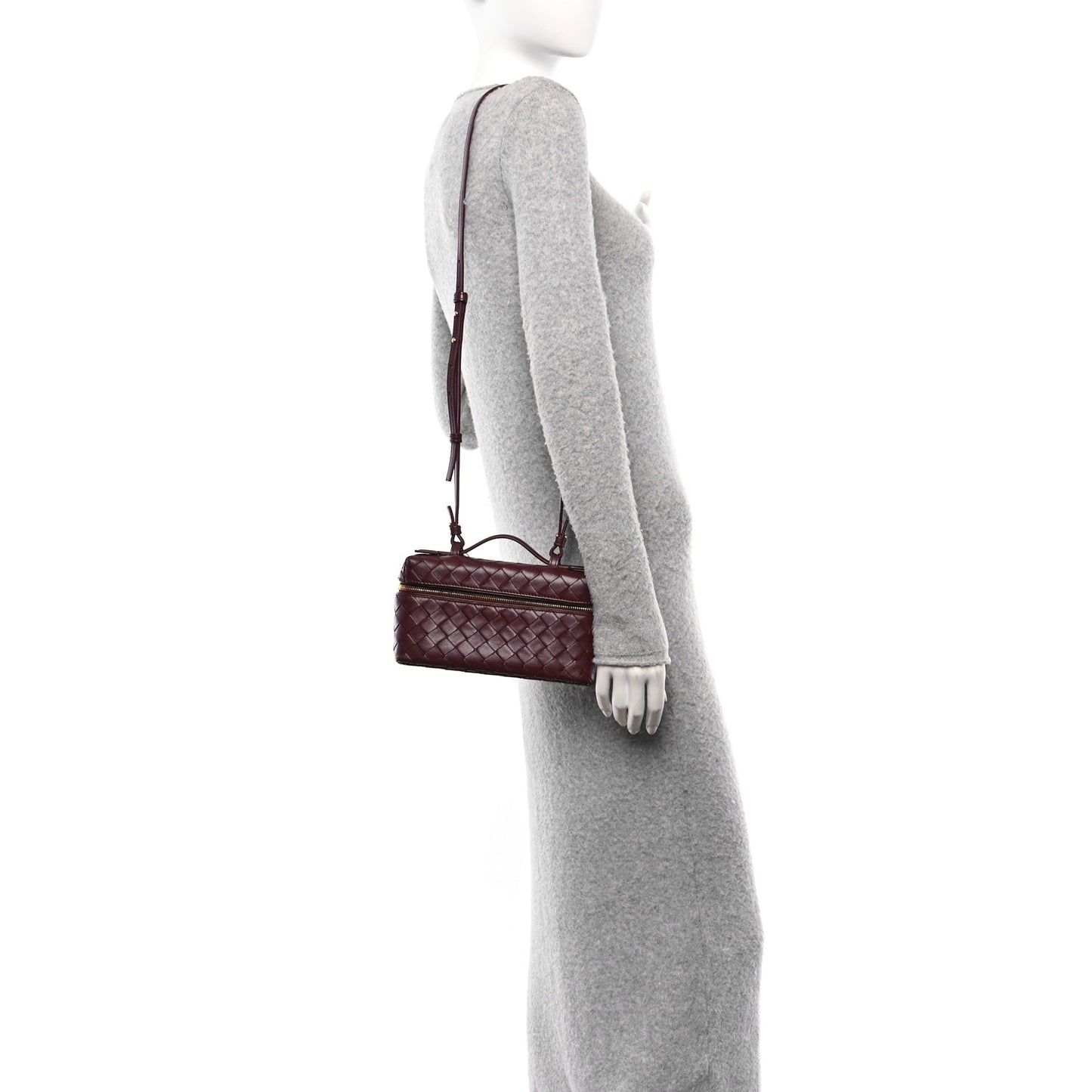 Calfskin Intrecciato Bang Bang Vanity Case Barolo