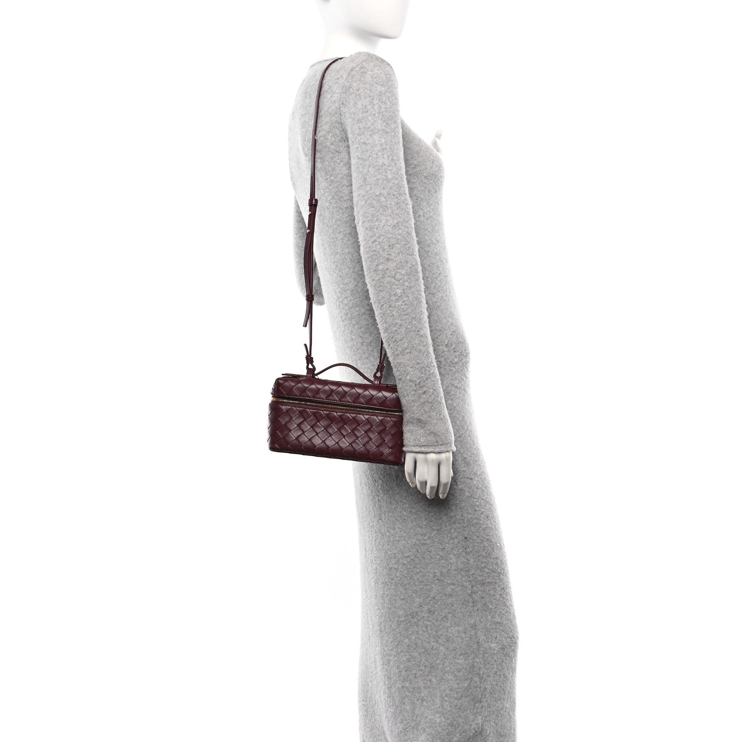 Bottega Veneta Calfskin Intrecciato Bang Bang Vanity Case Barolo 2 of 10