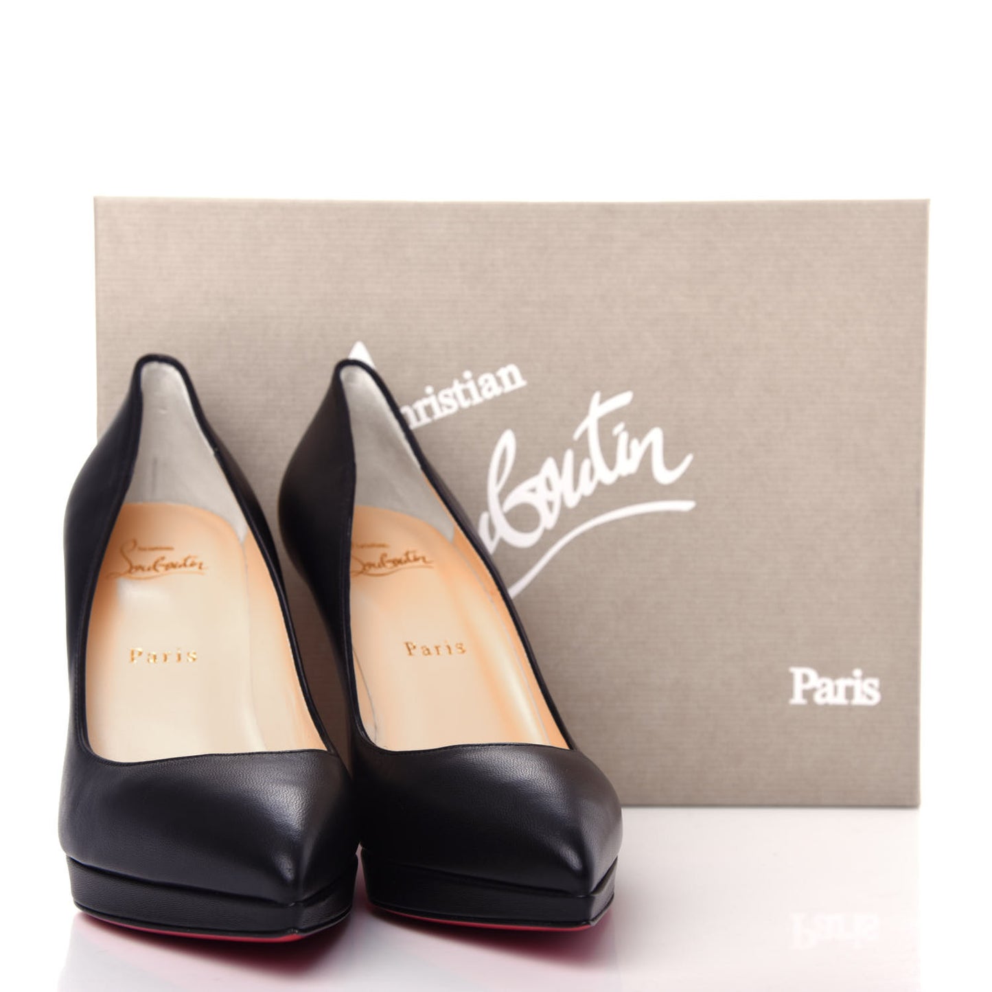 Shiny Nappa Pigalle Plato 100 Pumps 38 Black