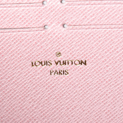 Louis Vuitton Damier Ebene Clemence Wallet Rose Ballerine 6 of 7