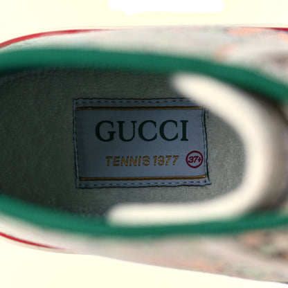 Gucci X LIBERTY OF LONDON Canvas Web Tracy Print Womens 1977 Tennis High Top Sneakers 37.5 Mint Peach Mystic White 7 of 7