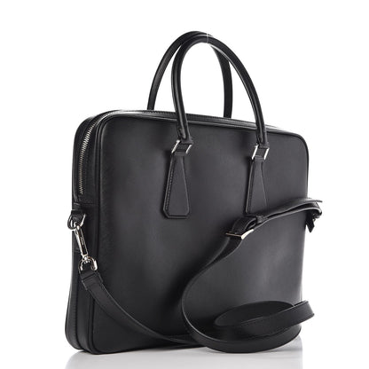 Prada Saffiano Travel Briefcase Black 3 of 9