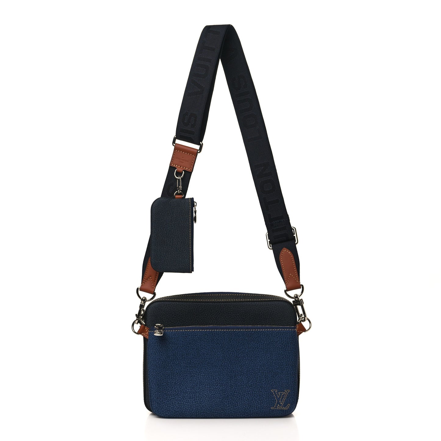 Taurillon Trio Messenger Denim Blue
