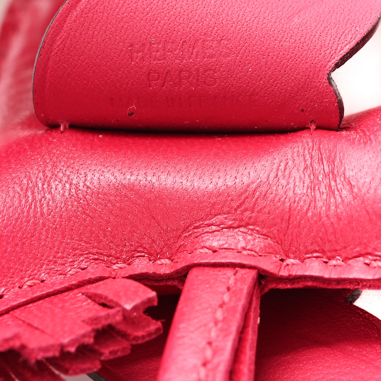 Hermes Milo Lambskin Grigri Rodeo Pegase Horse Bag Charm PM Framboise 3 of 5