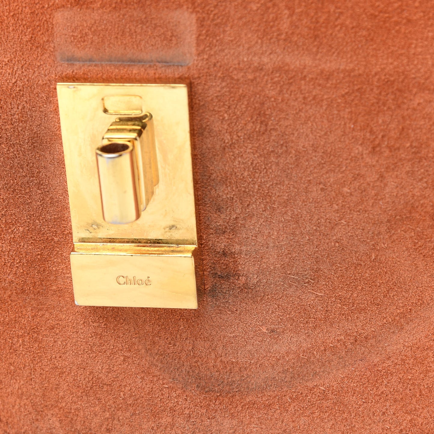 Suede Smooth Calfskin Drew Shoulder Bag Classic Tobacco