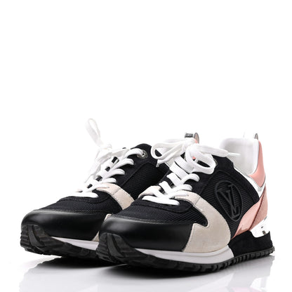 Louis Vuitton Suede Calfskin Run Away Sneakers 39 Blue Pink White 3 of 9
