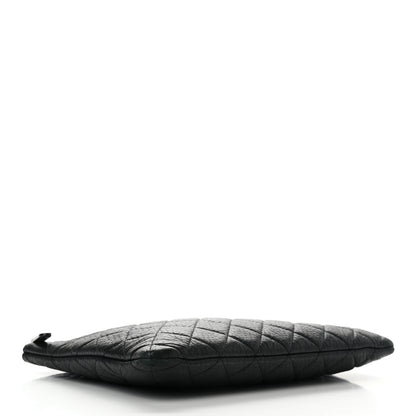 Chanel Woven Lambskin Quilted Medium Cosmetic Case Black 7 of 12