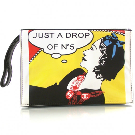 Chanel Patent Just a Drop of N°5 Comic Coco Clutch 1 of 10