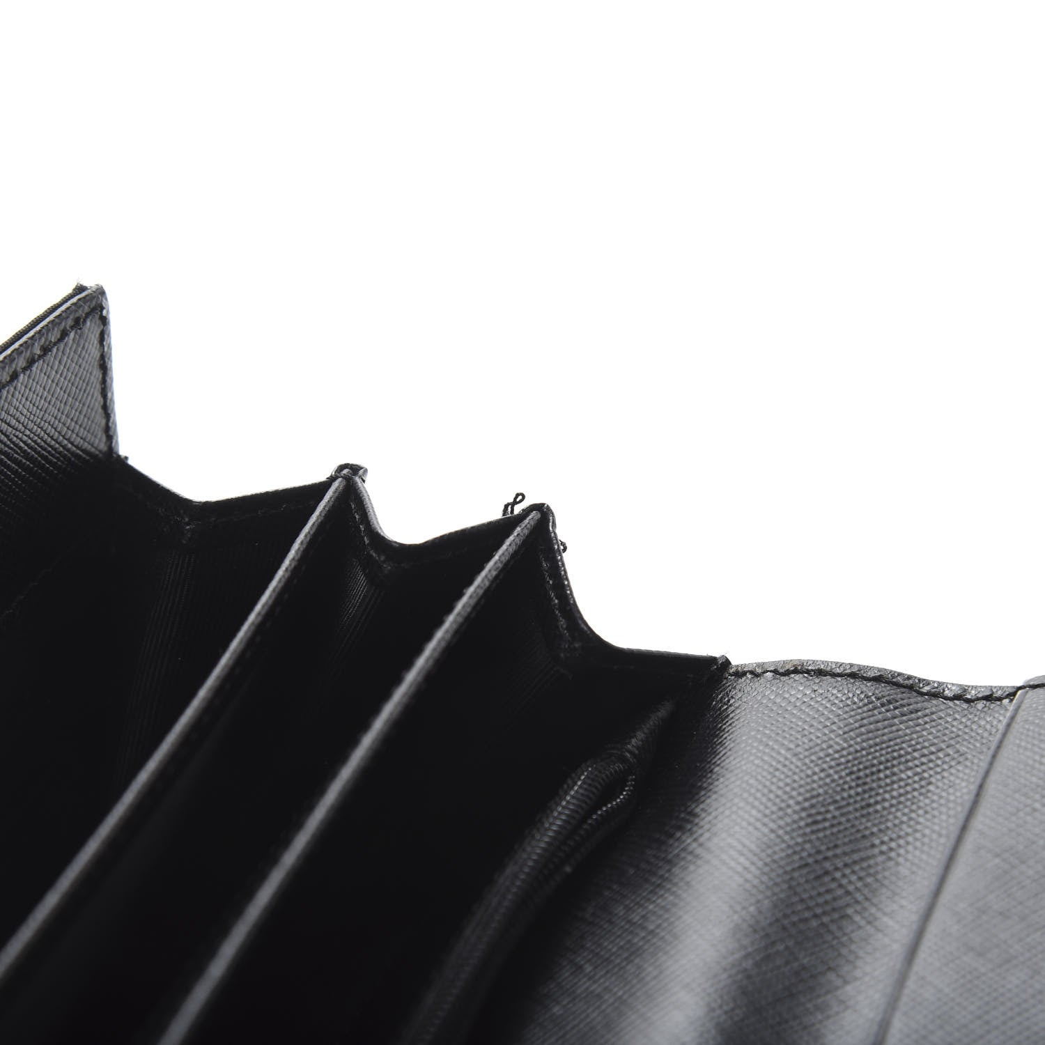 Prada Tessuto Nylon Continental Flap Wallet Black 8 of 9