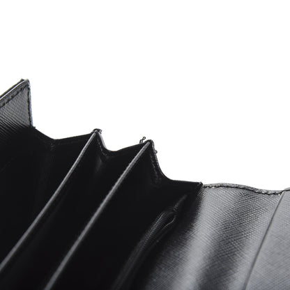 Prada Tessuto Nylon Continental Flap Wallet Black 8 of 9