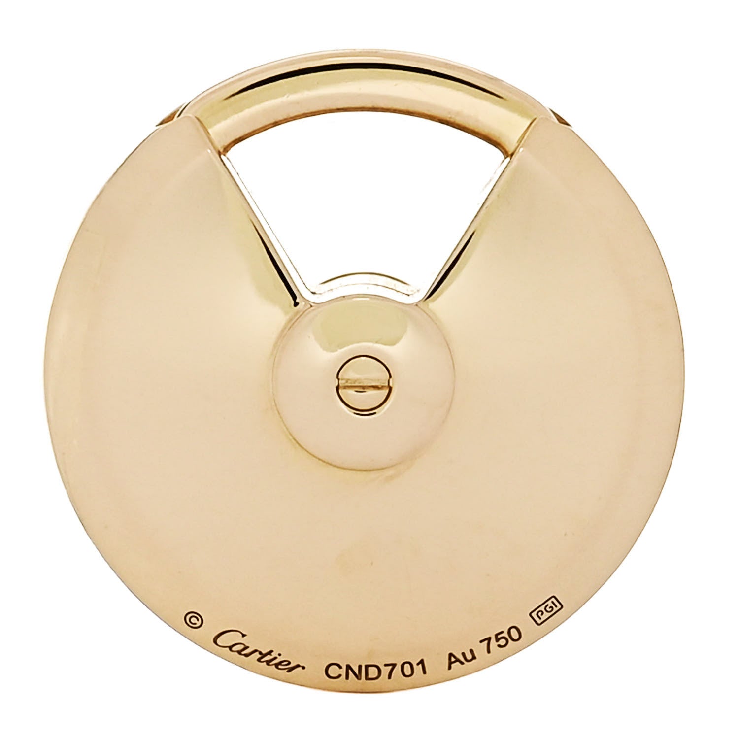 Cartier 18K Yellow Gold Diamond Mother of Pearl SM Amulette de Cartier Pendant 3 of 5