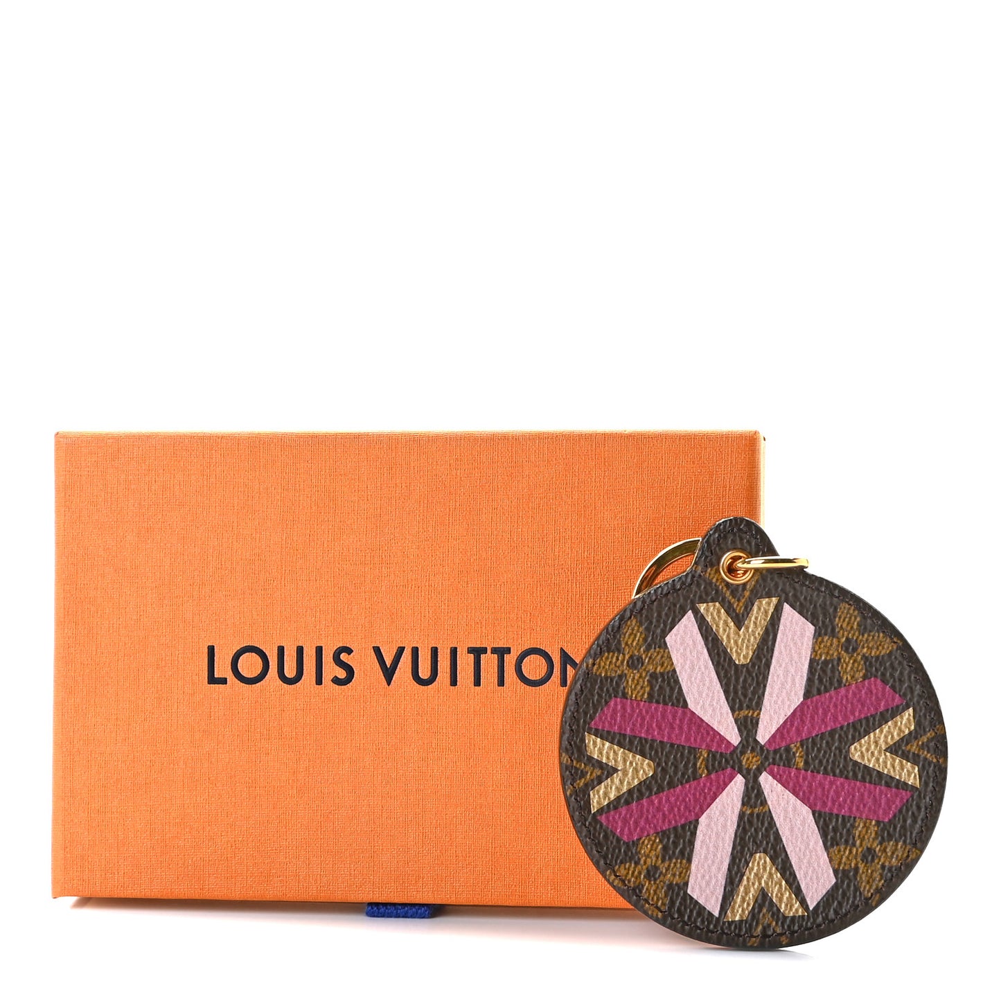 Monogram Illustre Multi V Bag Charm Key Ring Fuchsia
