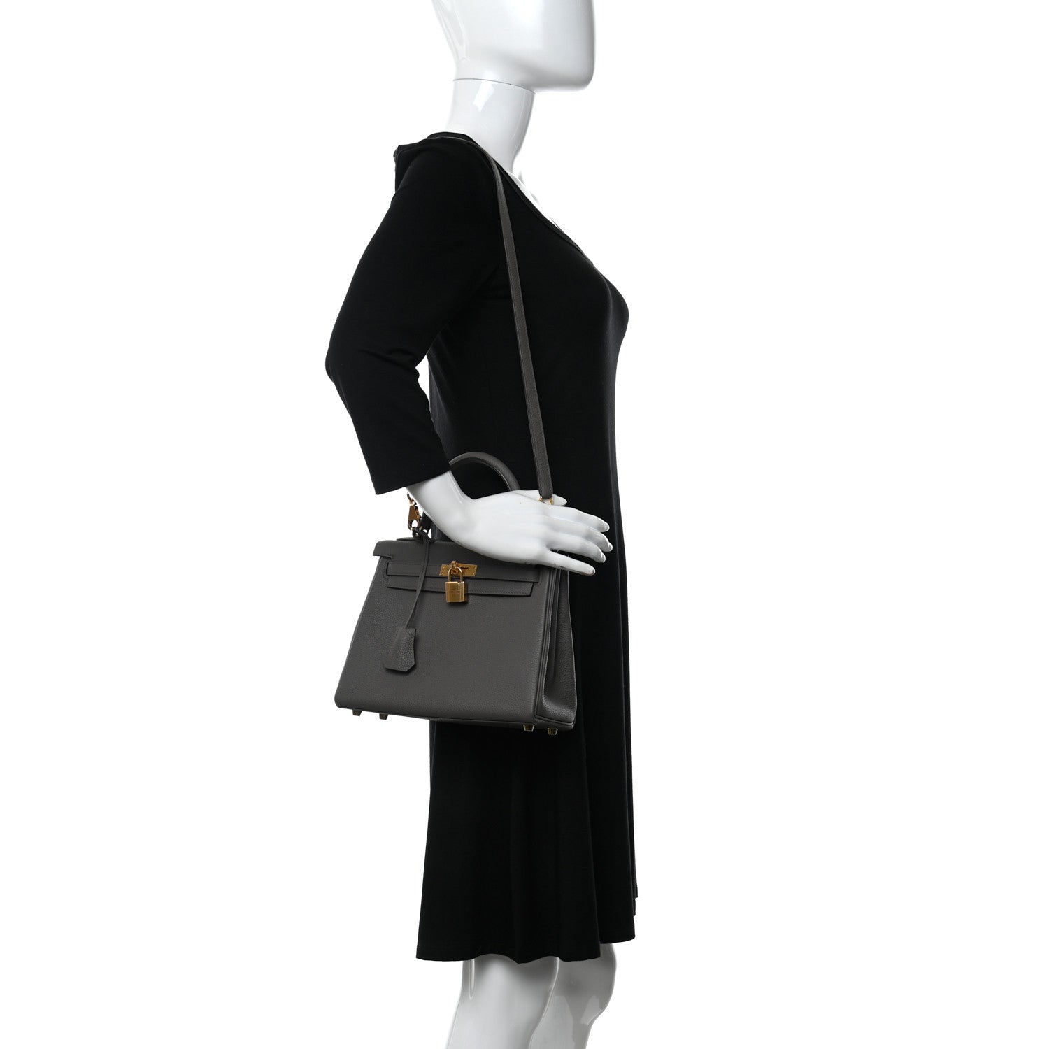 Hermes Togo Kelly Retourne 25 Etain 2 of 12