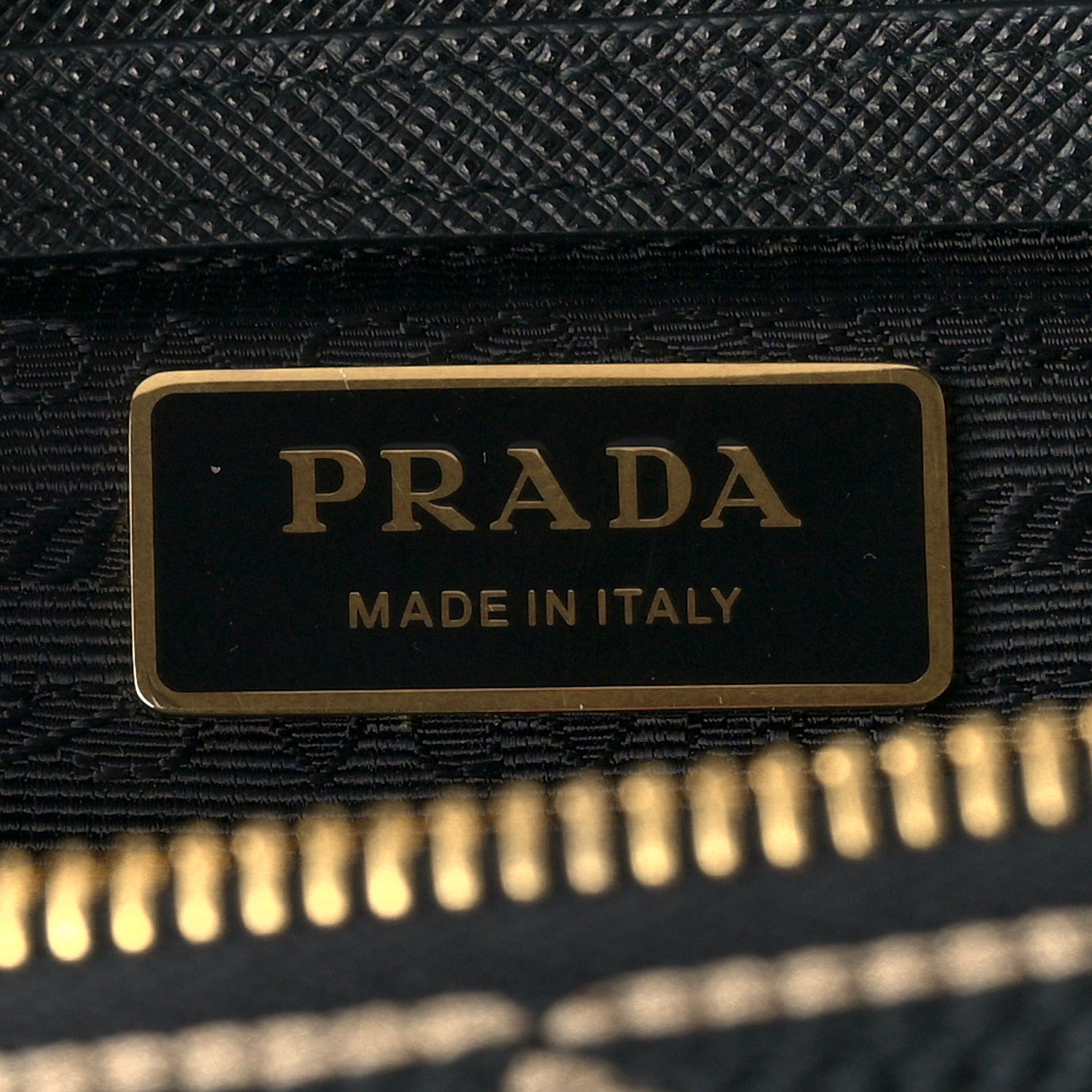 Prada Jacquard Saffiano Triangolo Symbole Embroidered Small Galleria Double Zip Tote Black Corda 5 of 7