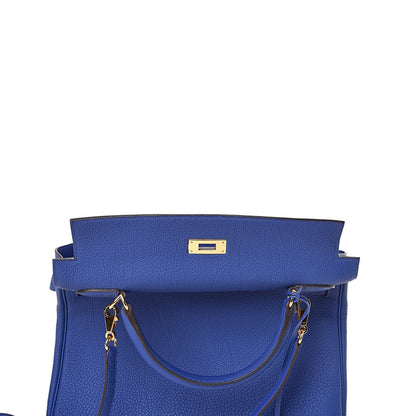 Hermes Togo Kelly Retourne 32 Bleu Electrique 30 of 33