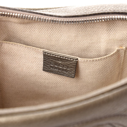 Gucci Metallic Pebbled Calfskin Small Soho Disco Bag Sasso 8 of 10