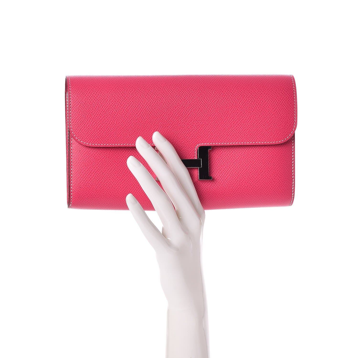 Hermes Epsom Constance Long Wallet Rose Tyrien 2 of 7