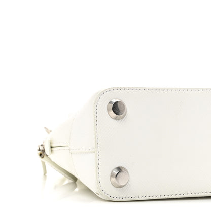 Balenciaga Grained Calfskin XXS Ville Top Handle Bag White Black 8 of 10