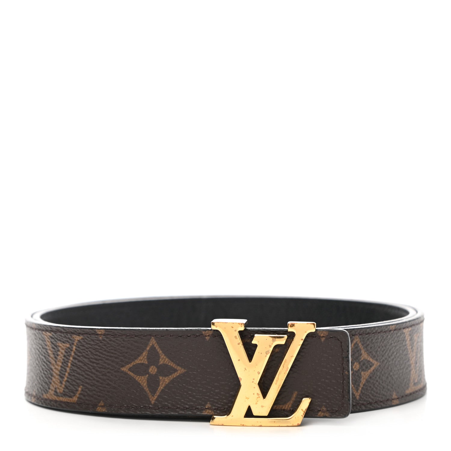 Louis Vuitton Calfskin Monogram 30mm LV Initiales Reversible Belt 85 34 Black 1 of 7