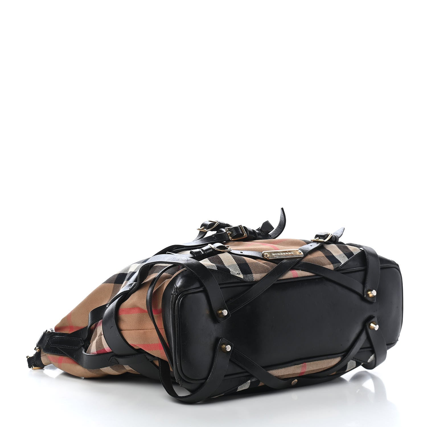 Burberry House Check Bridle Calfskin Medium Gosford Hobo Black 4 of 11