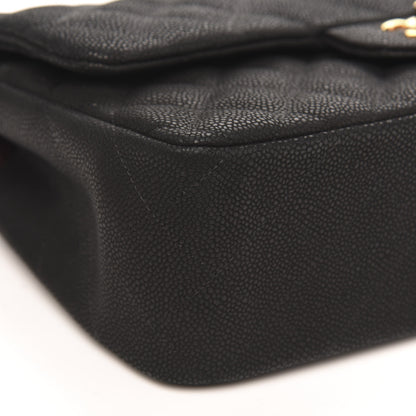 Chanel Iridescent Caviar Quilted Jumbo Double Flap Black 9 of 13