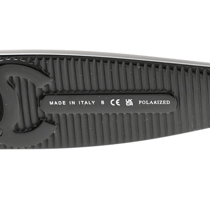 Chanel Acetate Polarized Rectangle Sunglasses 5493-A Black 6 of 7