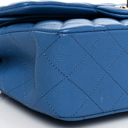 Chanel Caviar Quilted Small Double Flap Blue 9 of 11