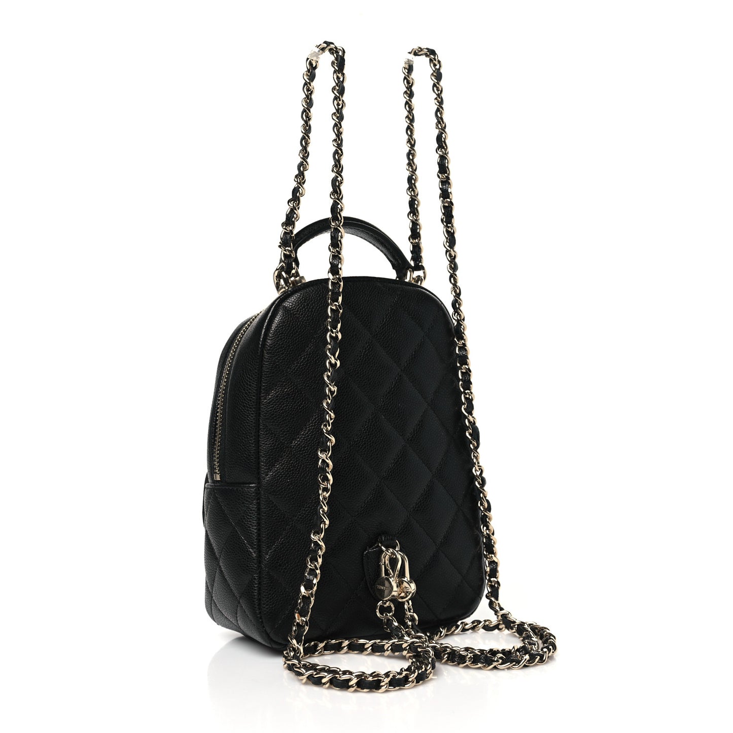 Caviar Quilted CC Mini Classic Backpack Black