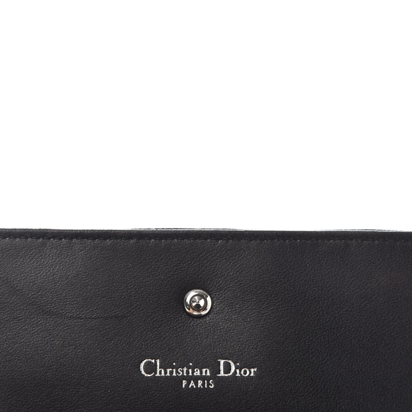 Grained Calfskin Cannage Diorama Elancee Wallet Black