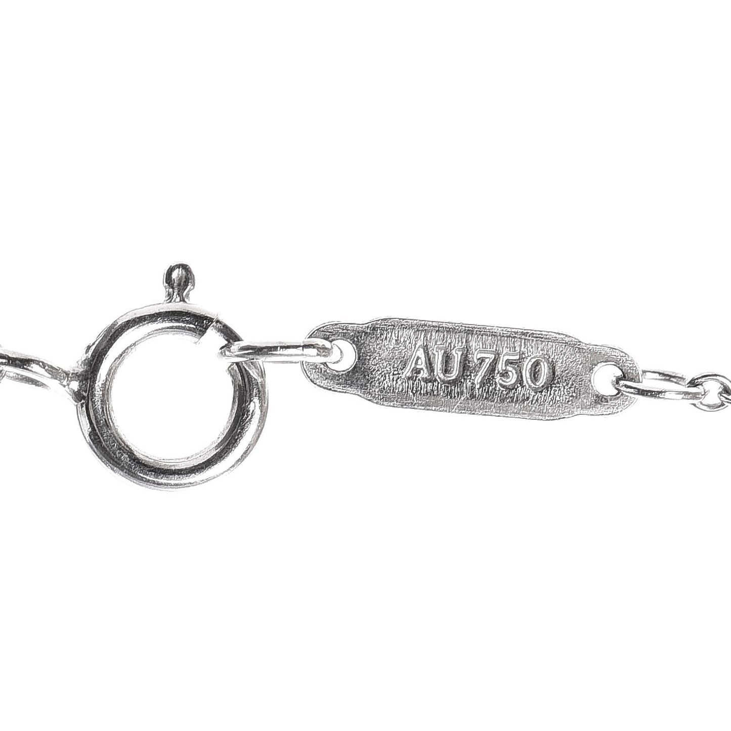 18K White Gold Diamond Atlas Pierced Key Pendant Necklace