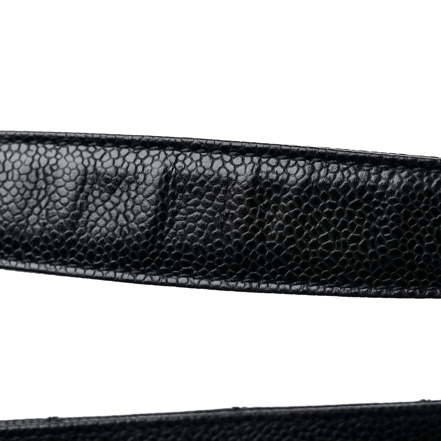 Caviar Quilted Petit Shopping Tote PST Black