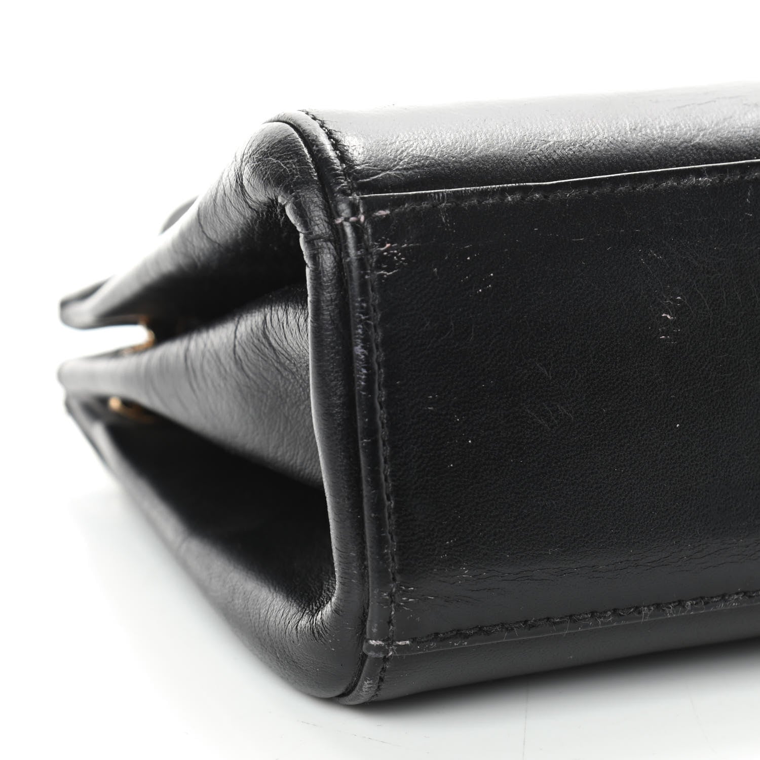 Chanel Lambskin Chocolate Bar Accordion Mademoiselle Black 5 of 10
