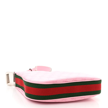 Gucci GG Crystal Coated Canvas Monogram Web Small Attache Shoulder Bag Pink 4 of 11