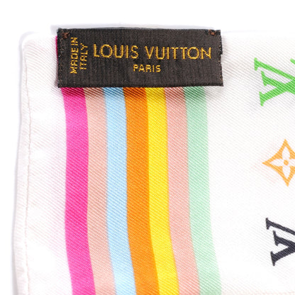 Louis Vuitton Silk Monogram Multicolor Bandeau White 5 of 6