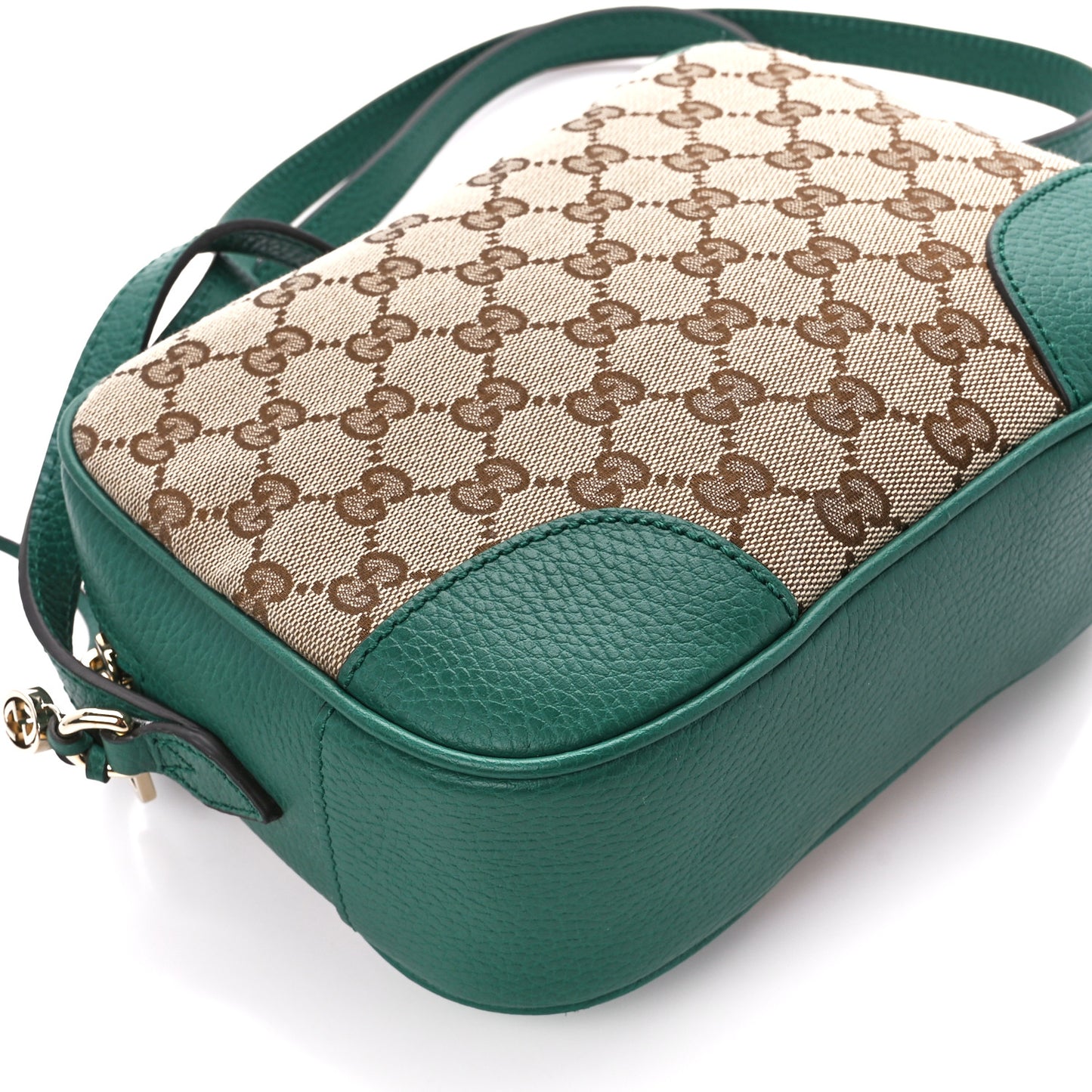 Monogram Dollar Calfskin Mini Bree Messenger Bag Beige Ebony Emerald