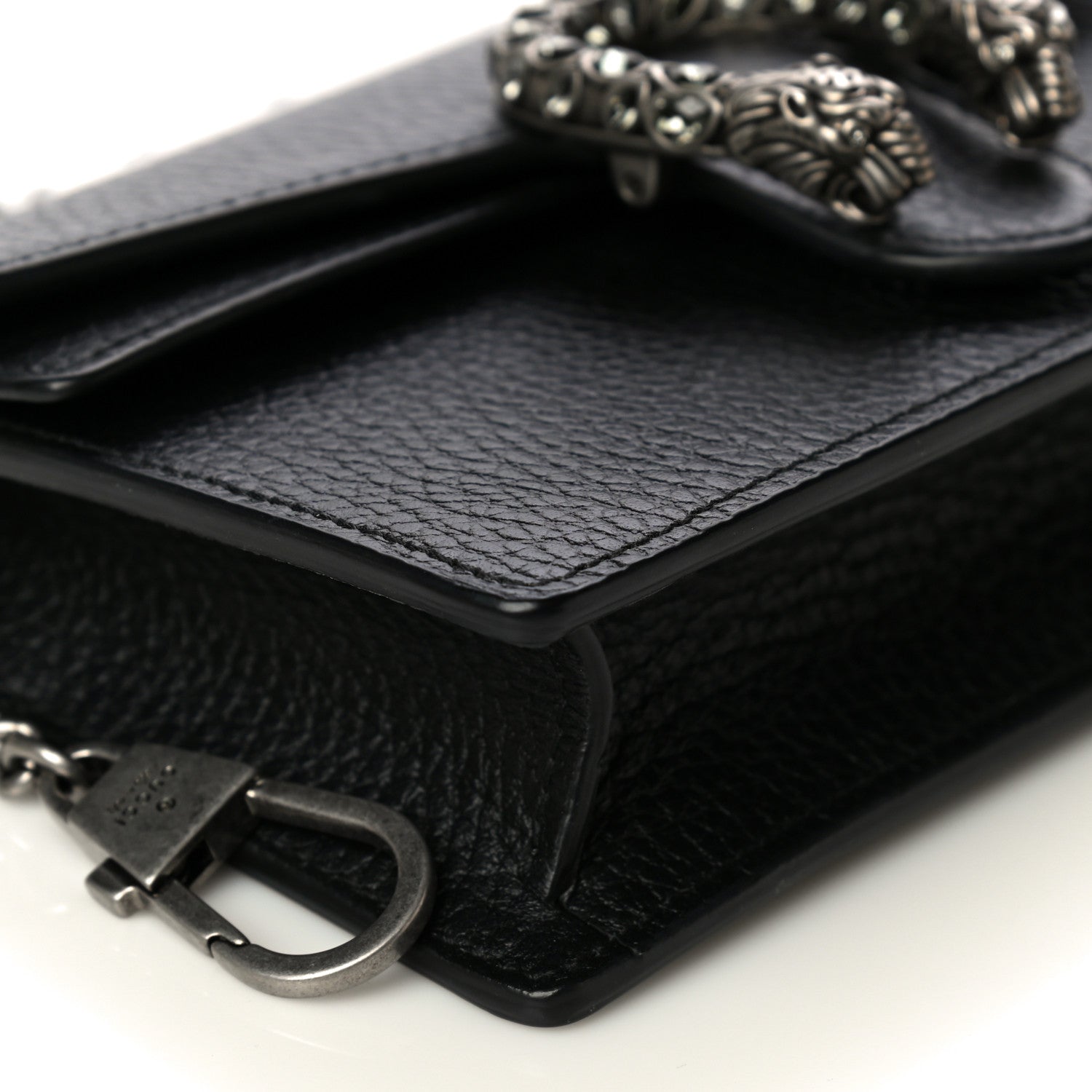 Gucci Calfskin Super Mini Dionysus Shoulder Bag Black 6 of 8