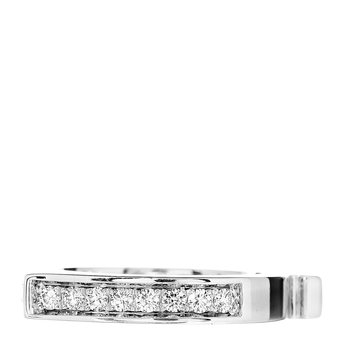 18K White Gold Diamond Flat C Ring 51 5.75