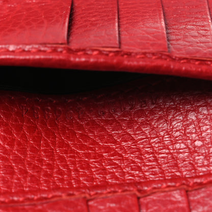 Gucci Dollar Calfskin Double G French Flap Wallet Hibiscus Red 7 of 12