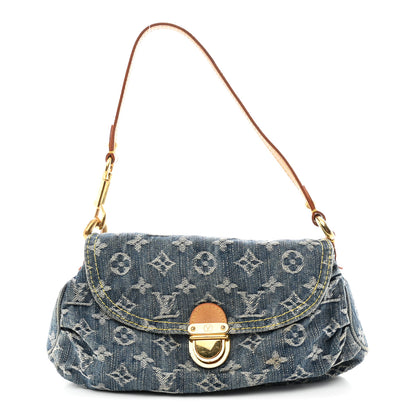 Louis Vuitton Monogram Denim Mini Pleaty Blue 1 of 9