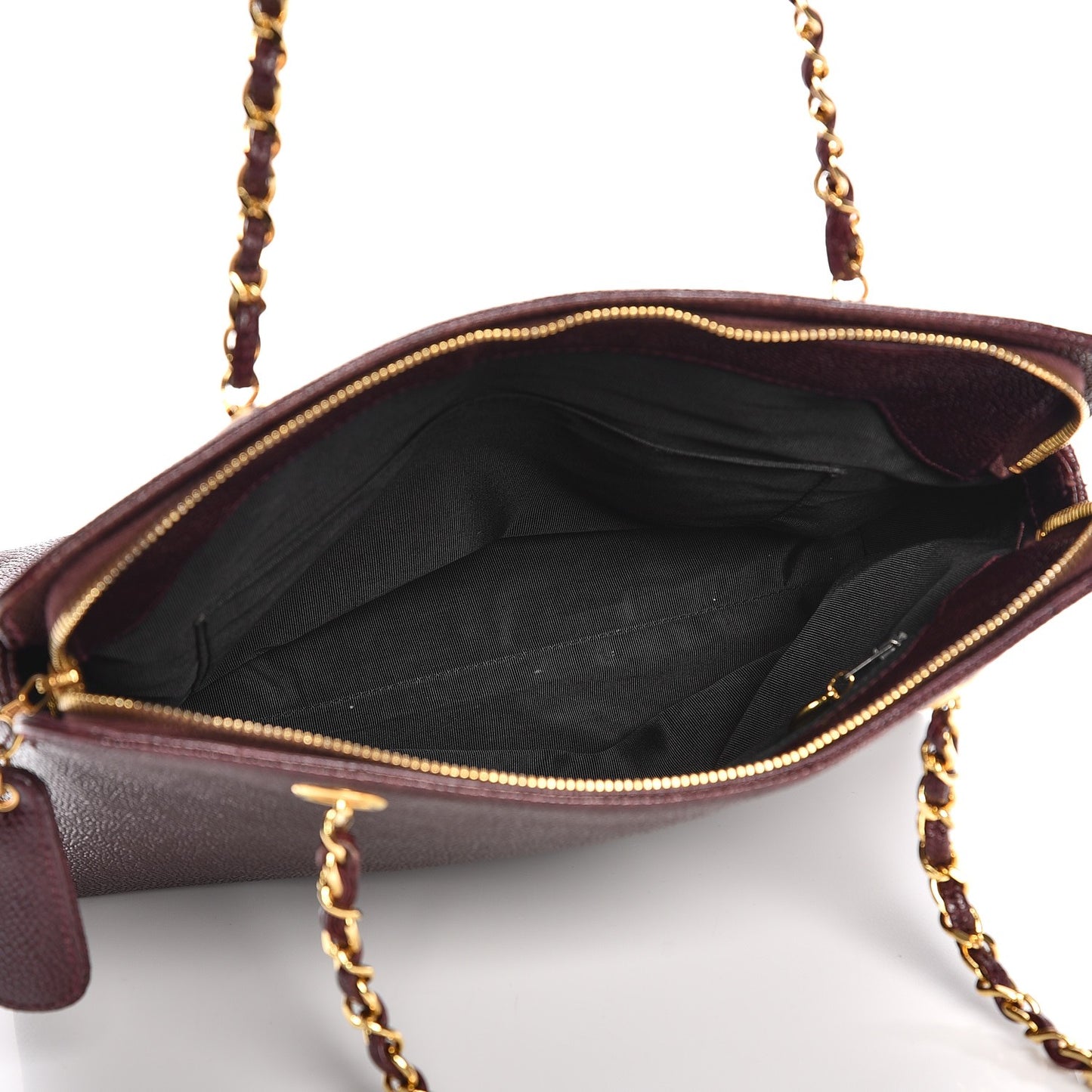 Caviar Shoulder Bag Bordeaux