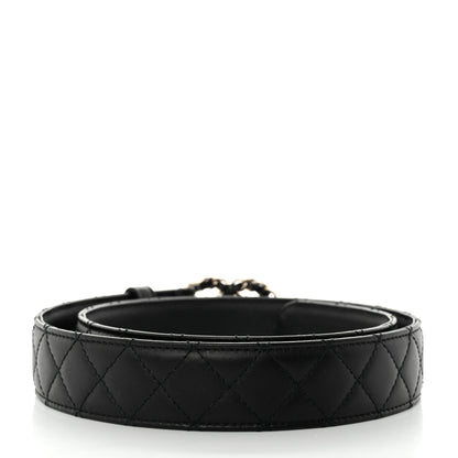 Chanel Calfskin Quilted CC Chain Belt 80 32 Black 2 of 7