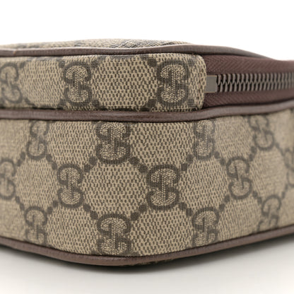 Gucci GG Supreme Monogram Mini Neo Vintage Double Zip Messenger Bag Beige New Acero Crop 10 of 10