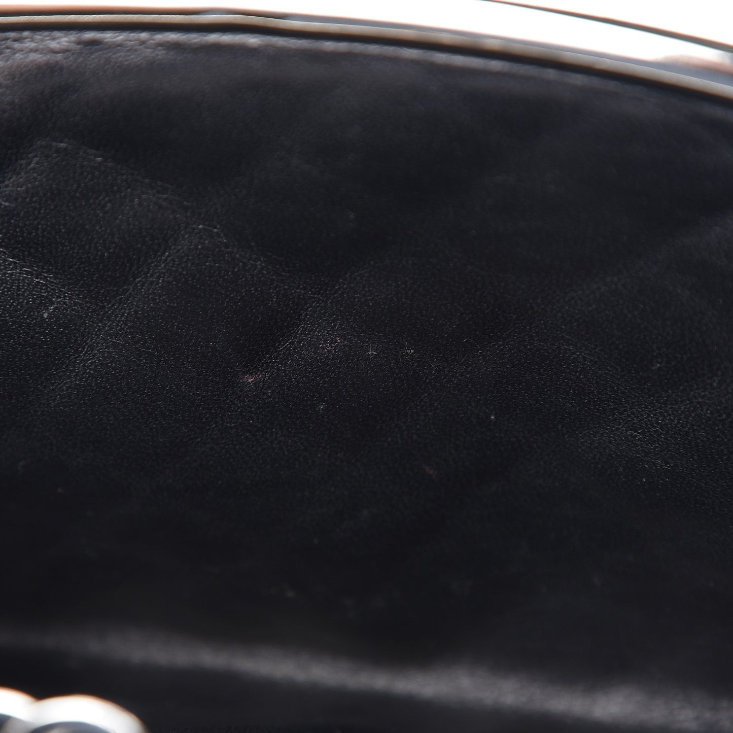 Lambskin Perforated Timeless Clutch Black