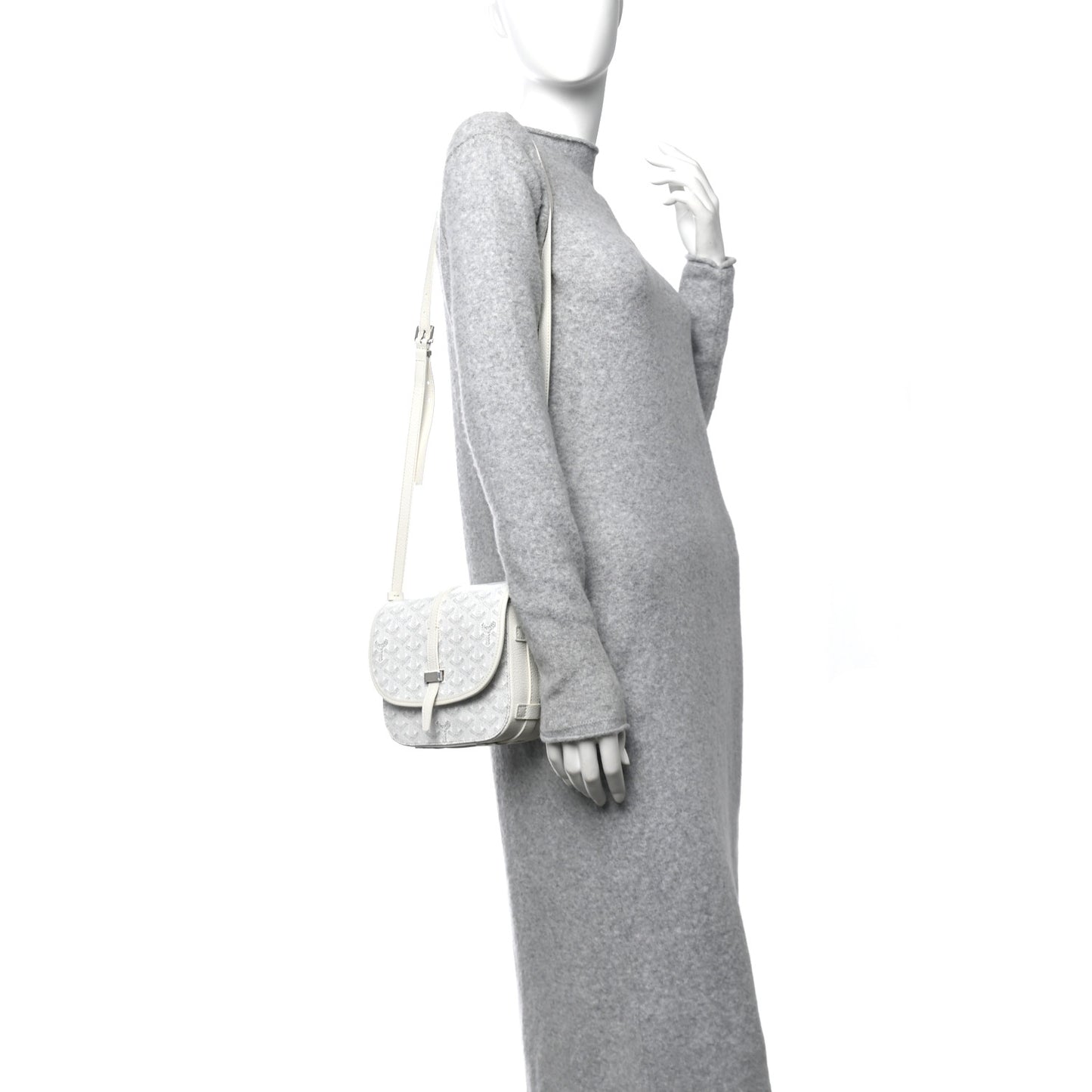 Goyardine Belvedere II PM Messenger Bag White