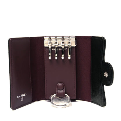 Chanel Caviar Quilted Classic 4 Key Holder Wallet Black 6 of 7