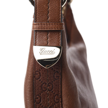 Gucci Pebbled Calfskin Guccissima Trim Medium Signoria Hobo Brown 11 of 11